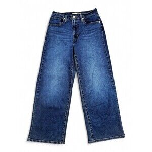 Levi's Women's Wide Leg Flare Jeans Dark Blue W27 L27